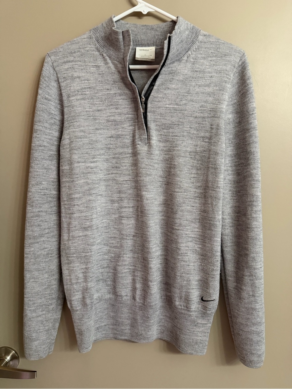 Nike Golf Quarter Zip 50% Merino Wool Blend Pullover
